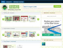 Tablet Screenshot of couponbandits.com